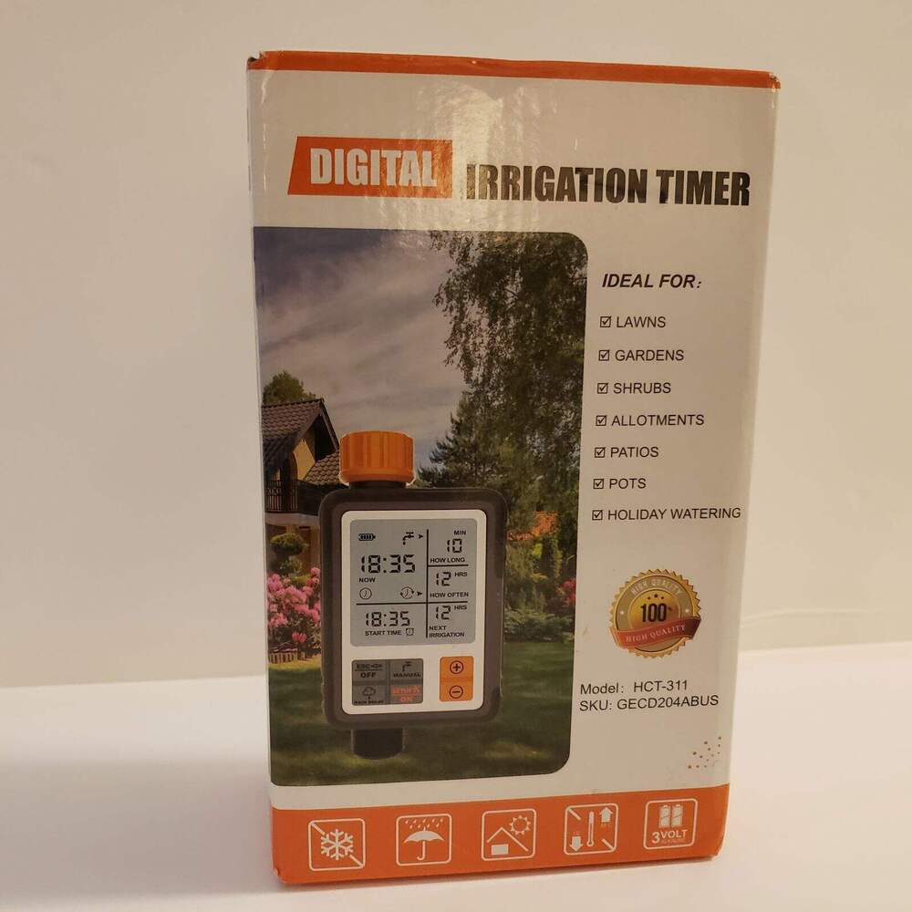 Digital Irrigation Timer Programmable 24hr Water System Lawns Gardens UN Connect